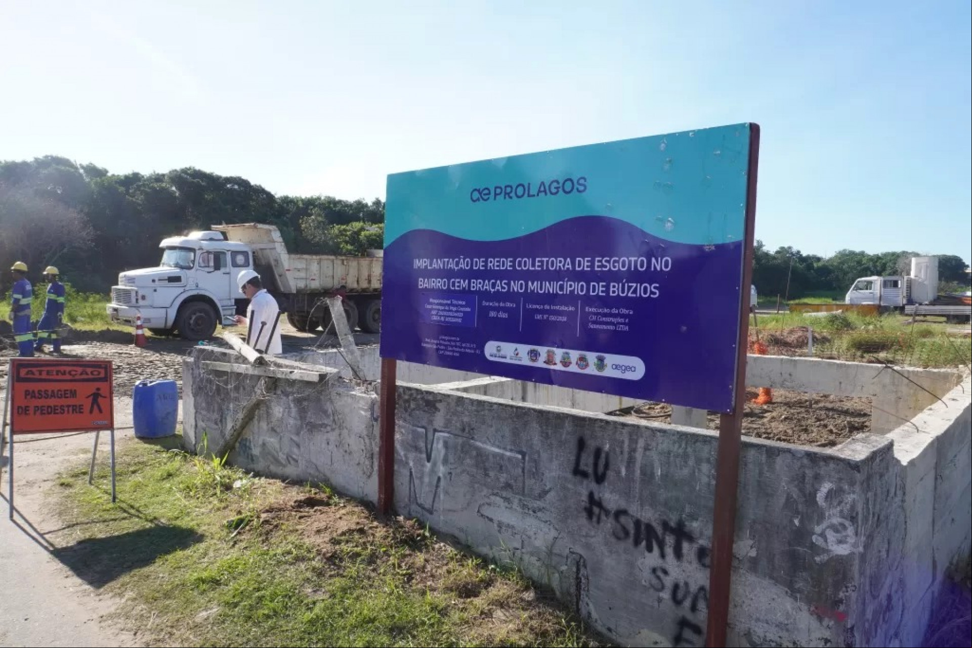 Obras da nova rede separativa de esgoto - Ascom